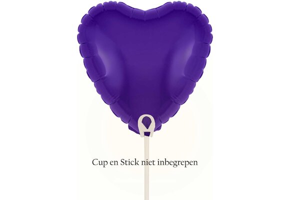 Heart - Purple - 9inch - verpakt 5stks - self sealing