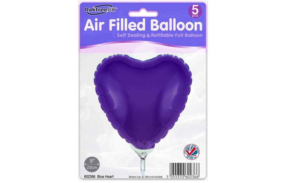Heart - Purple - 9inch - verpakt 5stks - zelfsluitend