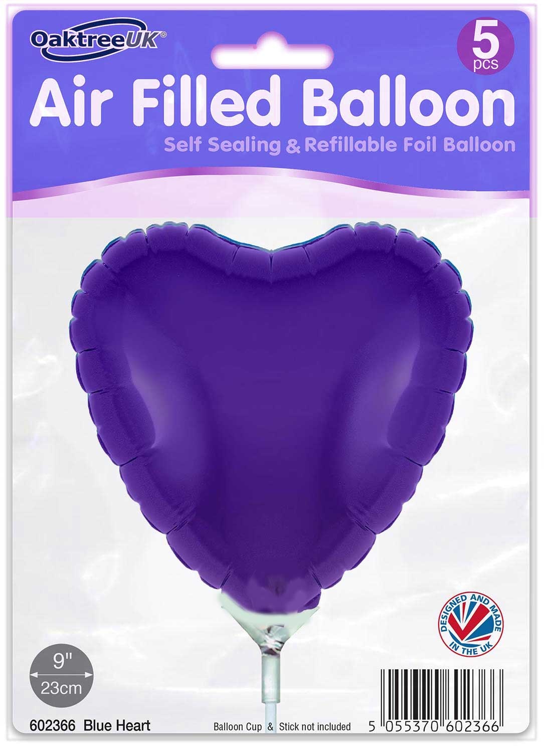 Heart - Purple - 9inch - verpakt 5stks - self sealing