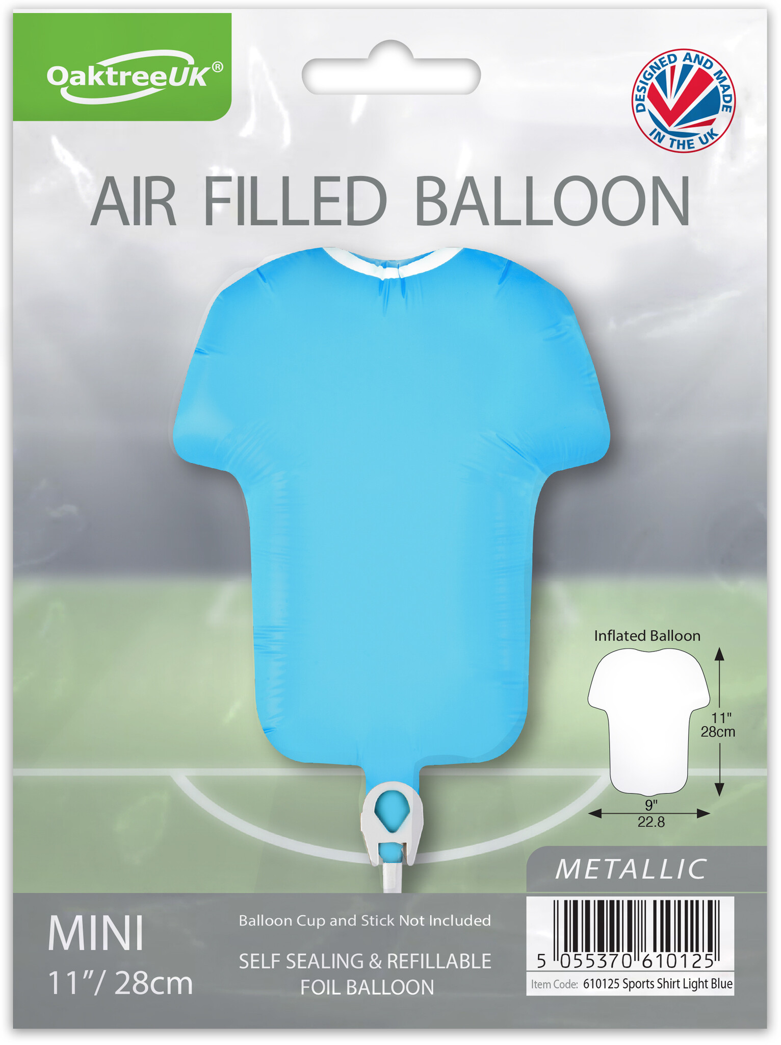 Sportshirt - MICRO - Light Blue - 28cm - zelfsluitend