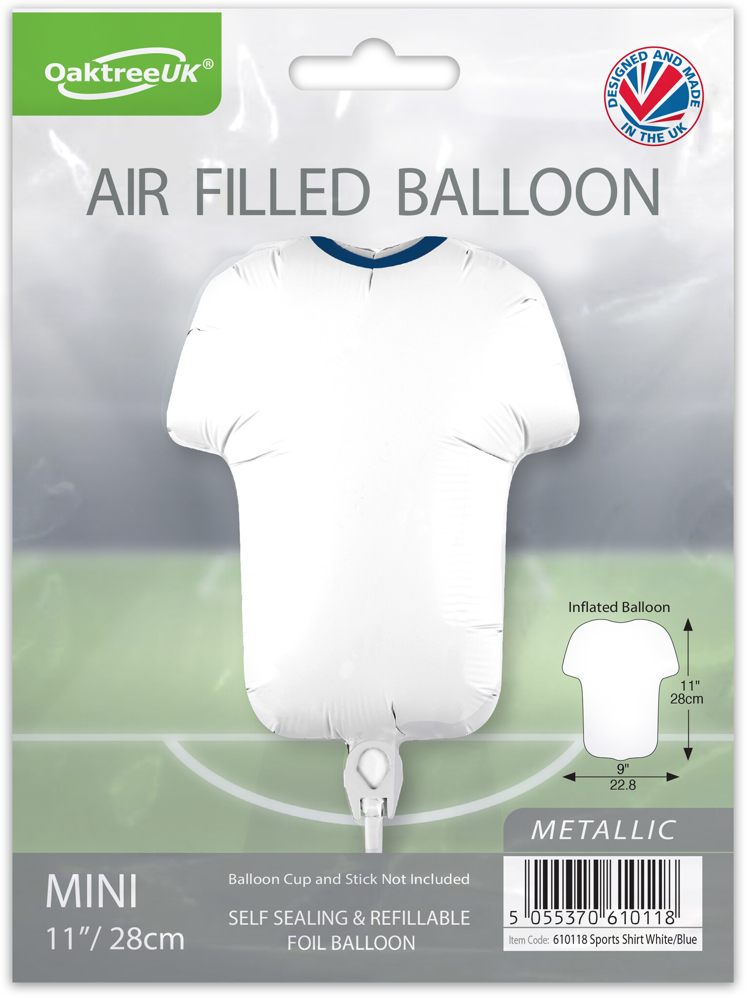 Sportshirt - MICRO - White - 28cm - zelfsluitend