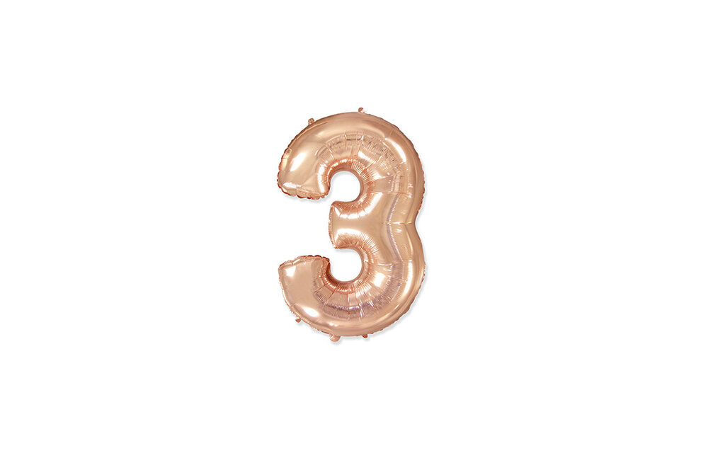 Cijfer Rose Gold - 3 - 14 inch - Flex