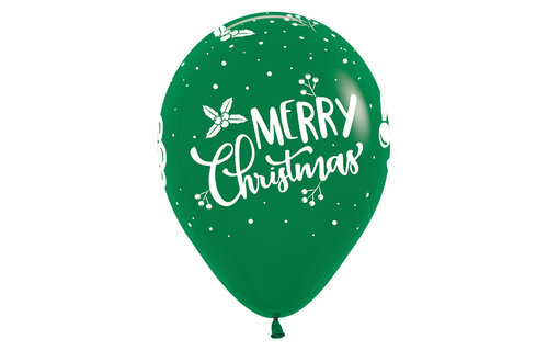 Sempertex 12 inch - Merry Christmas - Happy Santa - 25 stuks