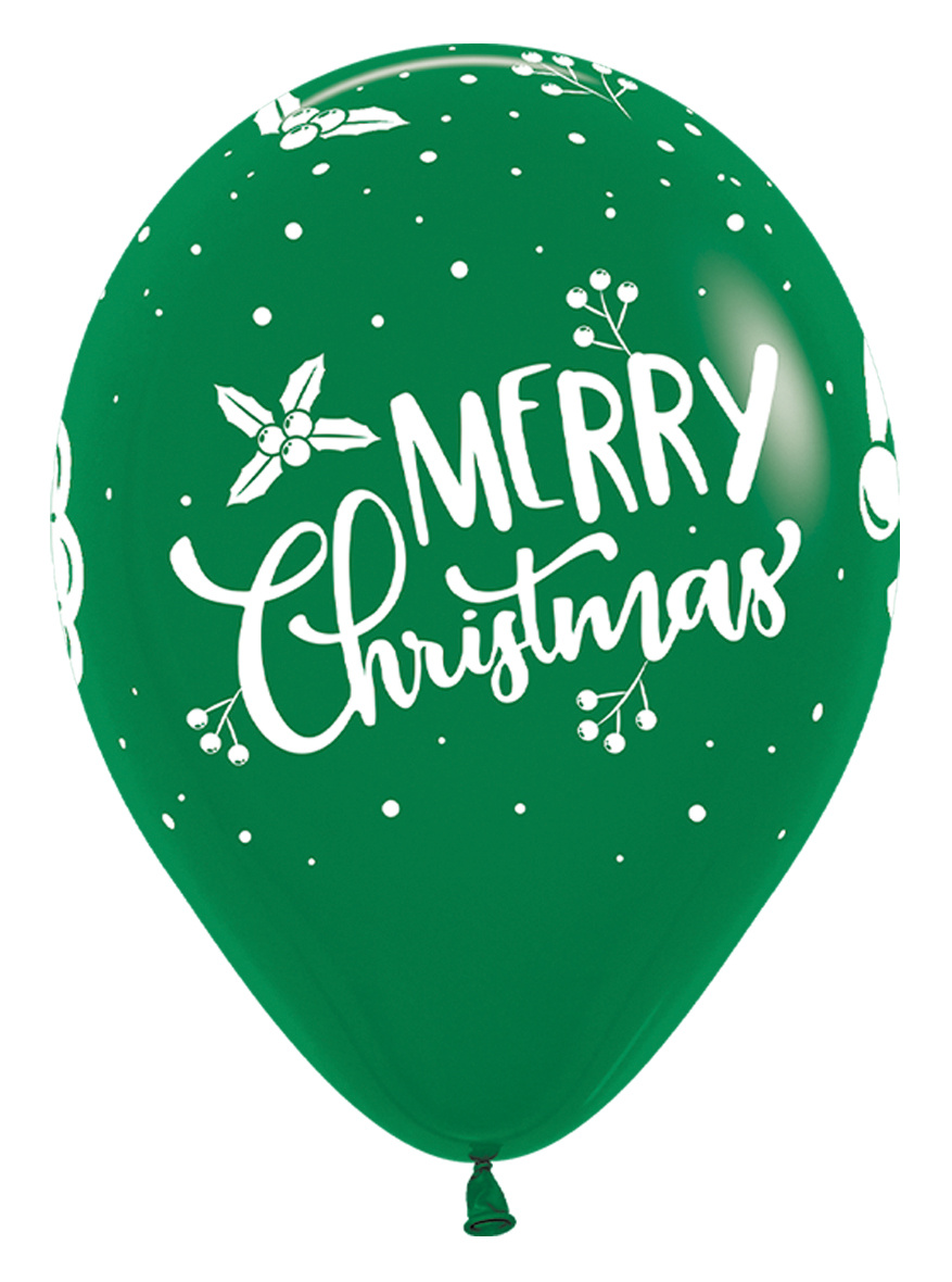 Sempertex 12 inch - Merry Christmas - Happy Santa - 25 stuks