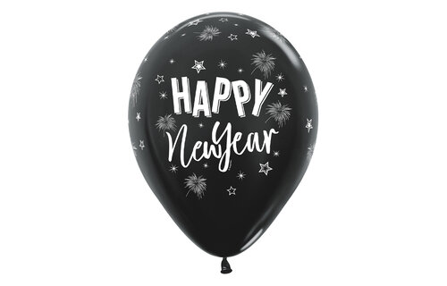 Sempertex 12 inch - Happy New Year - Stars - 25 pieces