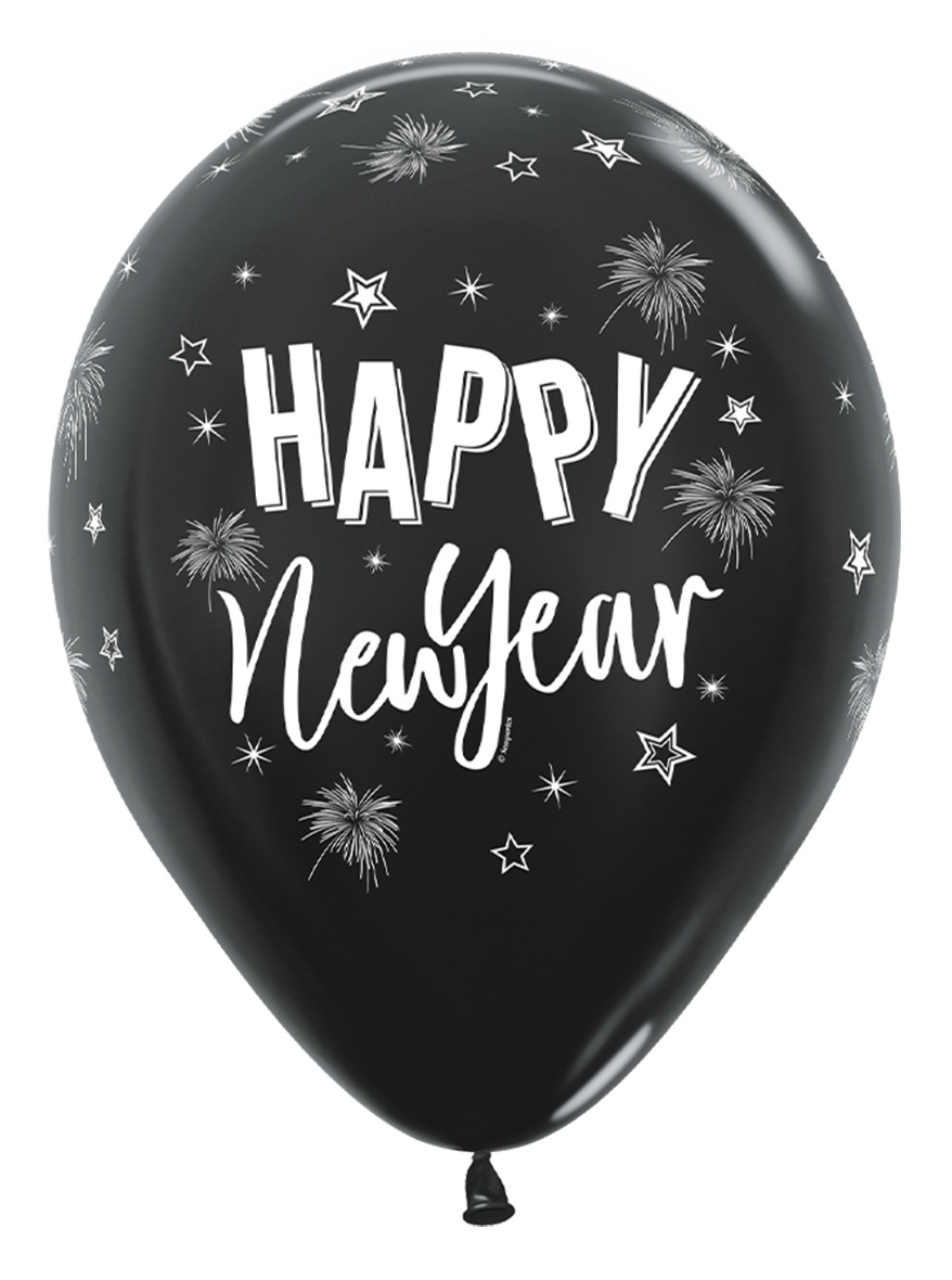 Sempertex 12 inch - Happy New Year - Stars - 25 pieces