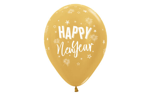 Sempertex 12 inch - Happy New Year - Stars - 25 pieces