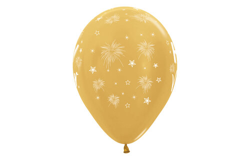 Sempertex 12 inch - Happy New Year - Stars - 25 pieces