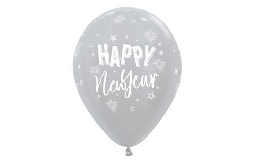 Sempertex 12 inch - Happy New Year - Stars - 25 pieces