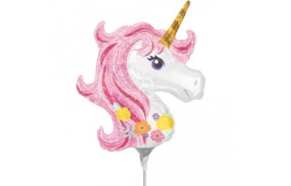 MICRO - Unicorn Head PINK - 14 inch - Anagram - airfilled