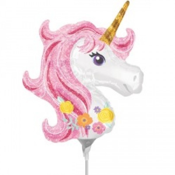 MICRO - Unicorn Head PINK - 14 inch - Anagram - airfilled