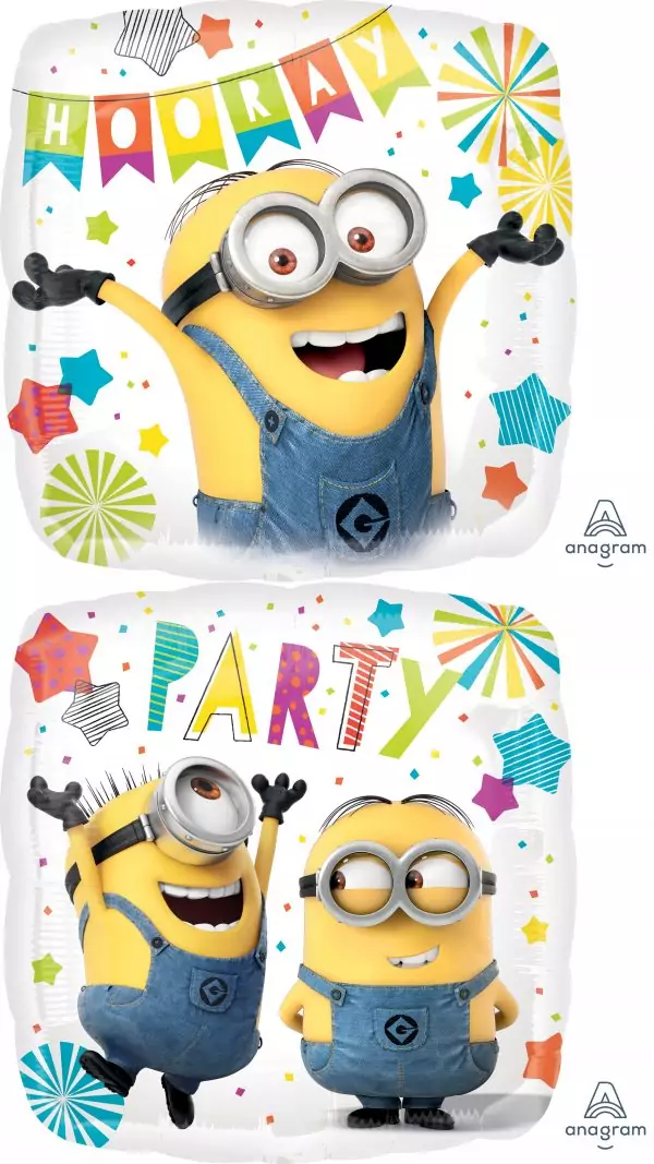 SALE > Minions Hooray Party- 45 cm - 2 stuks