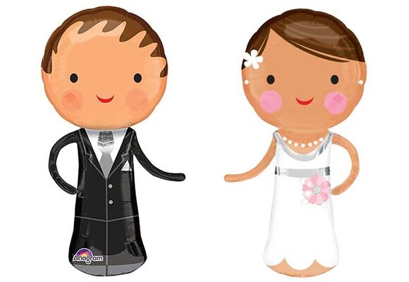 Lovely Bride & Handsome Groom - 48cm x 101cm - Anagram