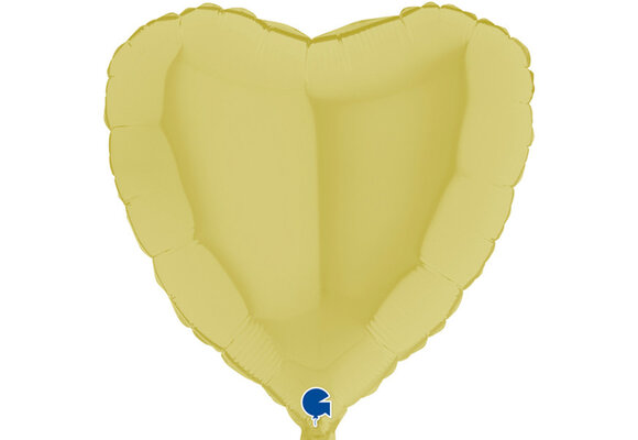 Heart - Matte Yellow - 18 inch - Grabo - 2 stuks