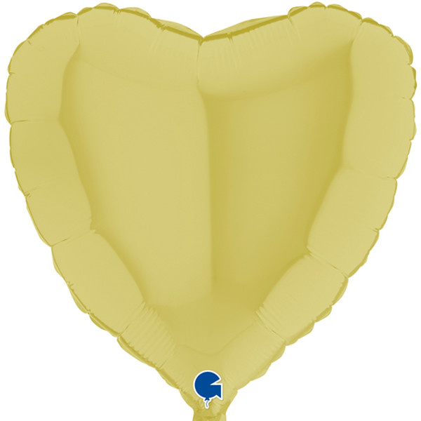 Heart - Matte Yellow - 18 inch - Grabo - 2 stuks