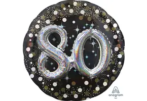 Sparkling Birthday 80 - MULTI Balloon