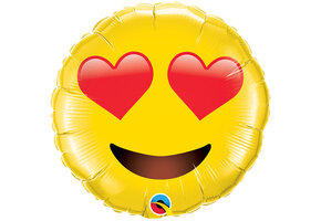 JUMBO - Smiling Face - Heart Eyes - 31 inch - Qualatex