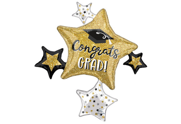 Congrats Grad - Star Cluster - 32 inch - Anagram