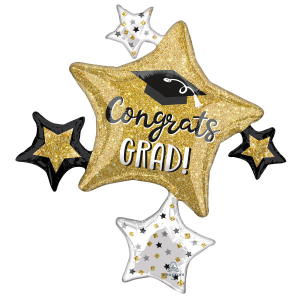 Congrats Grad - Star Cluster - 32 inch - Anagram