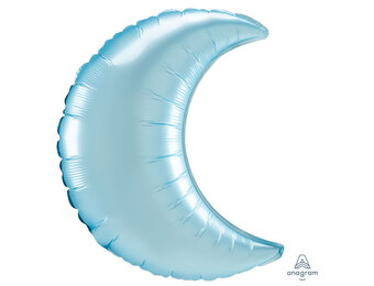 Crescent Moon - Satin Luxe - Pastel Blue - 35 inch - 3 stuks