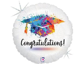 Congratulations Cap - Splash Color - 46 cm - Betallic