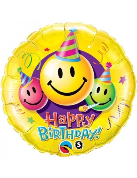 JUMBO - Happy Birthday - Smiling Face - 91 cm - Qualatex