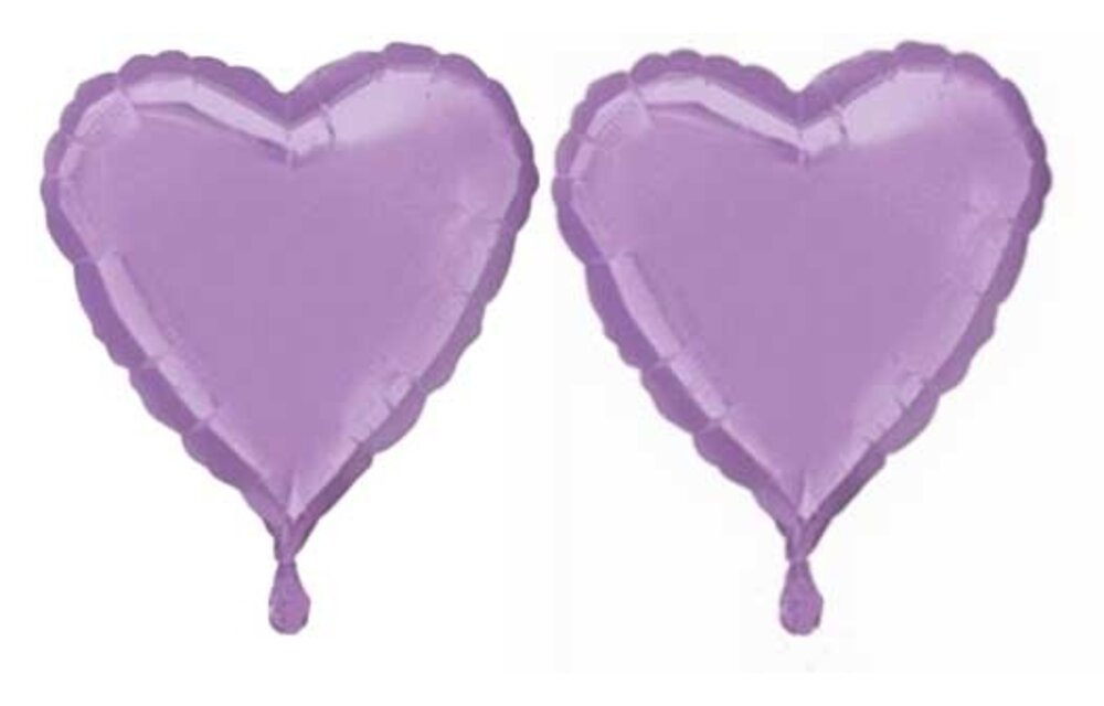 Heart - Pearl Lilac - 17 inch - Anagram - 2 pieces