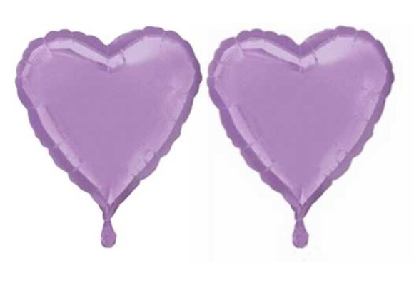 Heart - Pearl Lilac - 17 inch - Anagram - 2 stuks