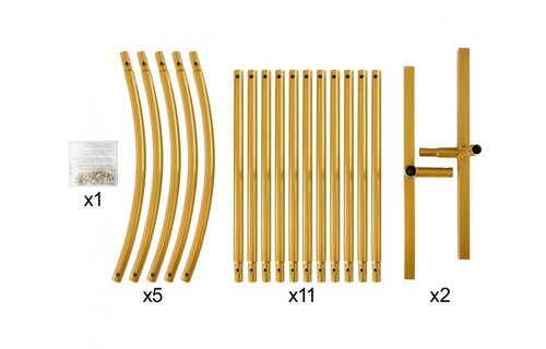 FRAME - RECTANGLE WITH ARCH - Gold - 120 x 220 cm
