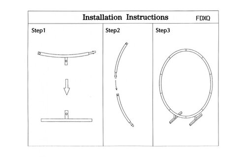 FRAME - ROUND - Gold - 150 cm