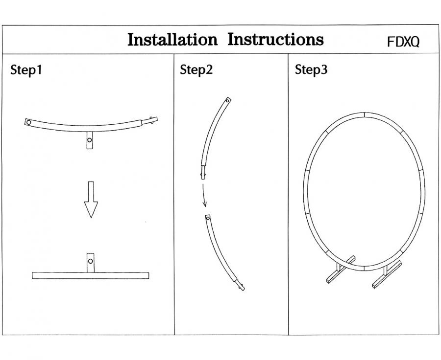 FRAME - ROUND - Gold - 150 cm