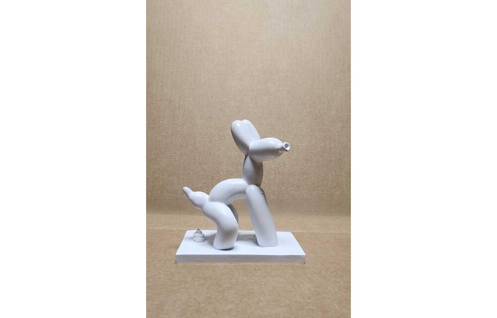 Balloon Dog - Pooping - White