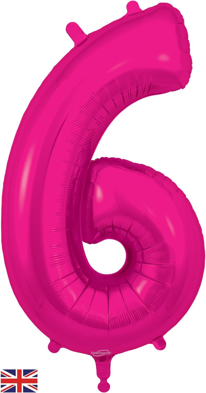 Cijfer NEW Fuchsia - 6 - Oaktree 34 inch