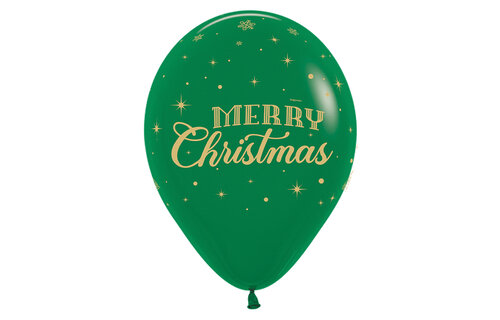 Sempertex 12 inch - Merry Christmas Gold - Winter - 25 stuks