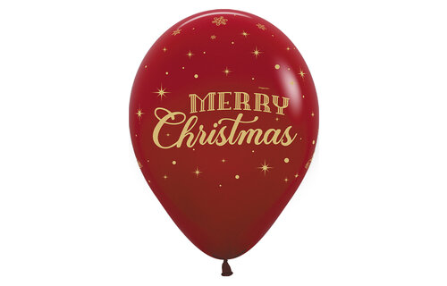 Sempertex 12 inch - Merry Christmas Gold - Winter - 25 stuks