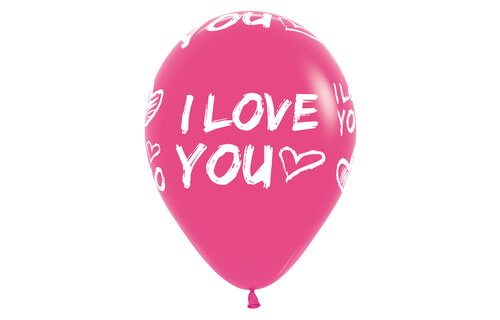 Sempertex 12 inch  - I Love You - Modern - Assortment - 25 Stuks