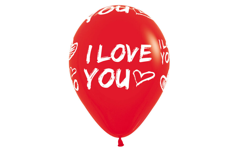 Sempertex 12 inch  - I Love You - Modern - Assortment - 25 Stuks