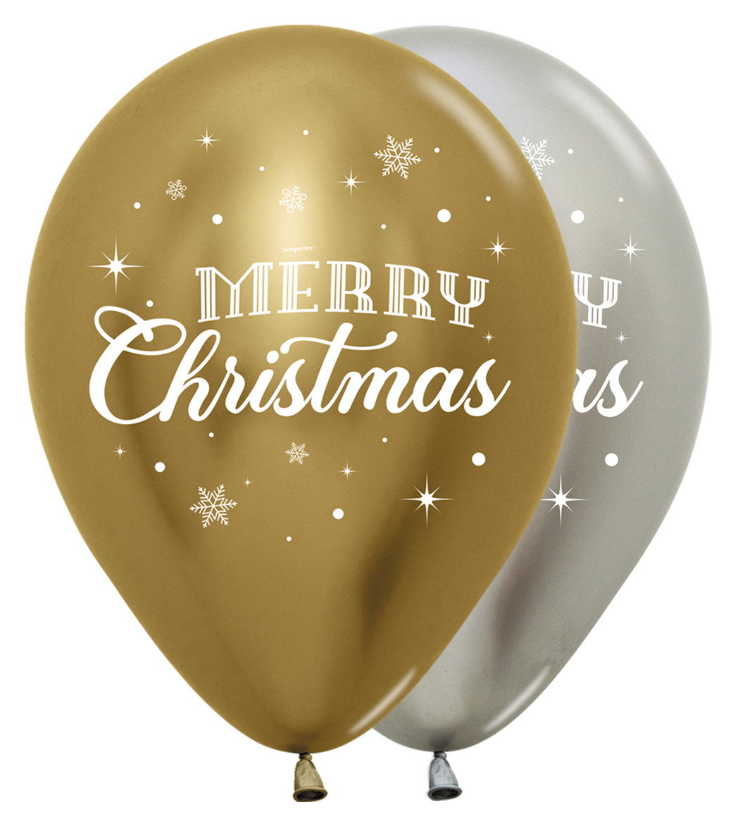 Sempertex 12 inch - Merry Christmas Winter - Reflex Assortment - 25 stuks