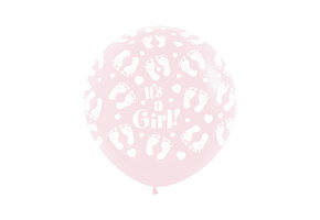 R24 - It's A Girl Footprint - Pastel Matte Pink 609 - 2stuks