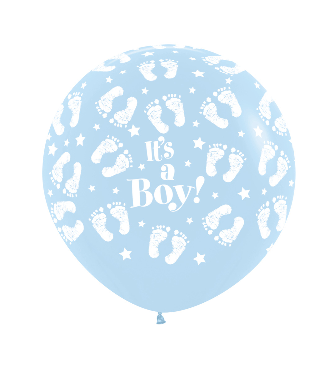 Sempertex 24 Inch - It's A Boy Footprint - Pastel Matte Blue 640 - 2 Pieces