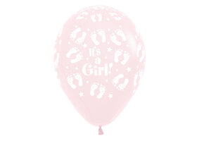 R12 - It's A Girl Footprints - Pastel Matte Pink 609 - 25 St