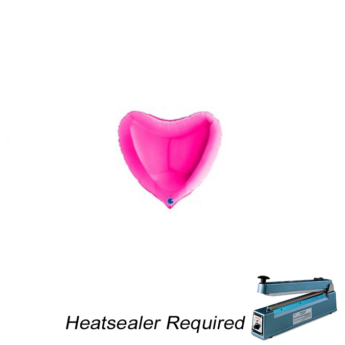 Heart - Magenta - 4 inch - Grabo - 10 pieces