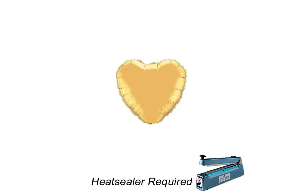 Heart - Gold - 4 inch - Flex - 5 stuks
