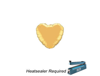 Heart - Gold - 4 inch - Flex - 5 stuks
