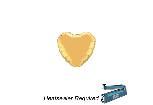 Heart - Gold - 4 inch - Flex - 5 pcs