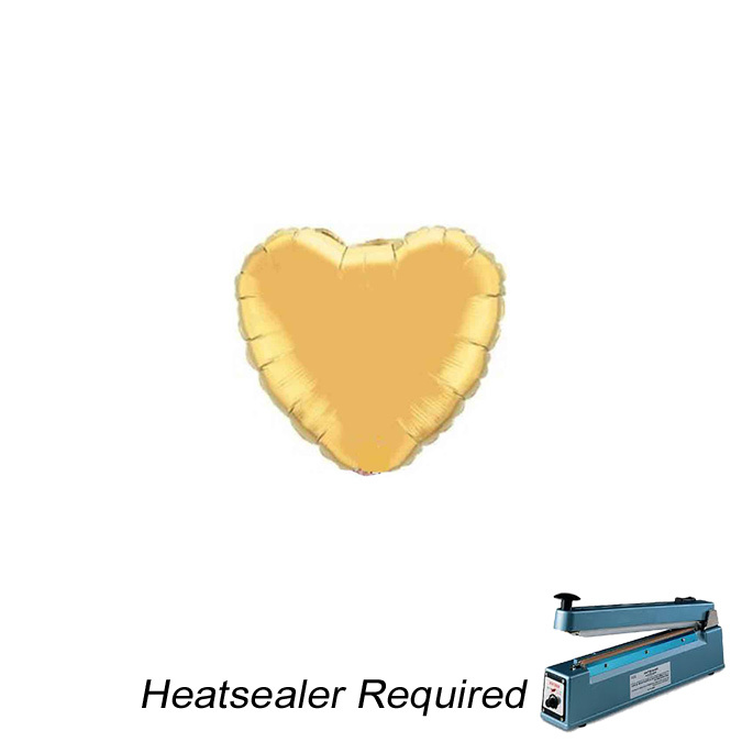 Heart - Gold - 4 inch - Flex - 5 pieces