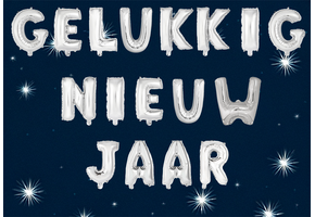 Gelukkig Nieuwjaar - Silver - 34cm - Anagram - selfsealing