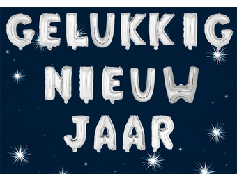 Gelukkig Nieuwjaar - Silver - 34cm - Anagram - selfsealing