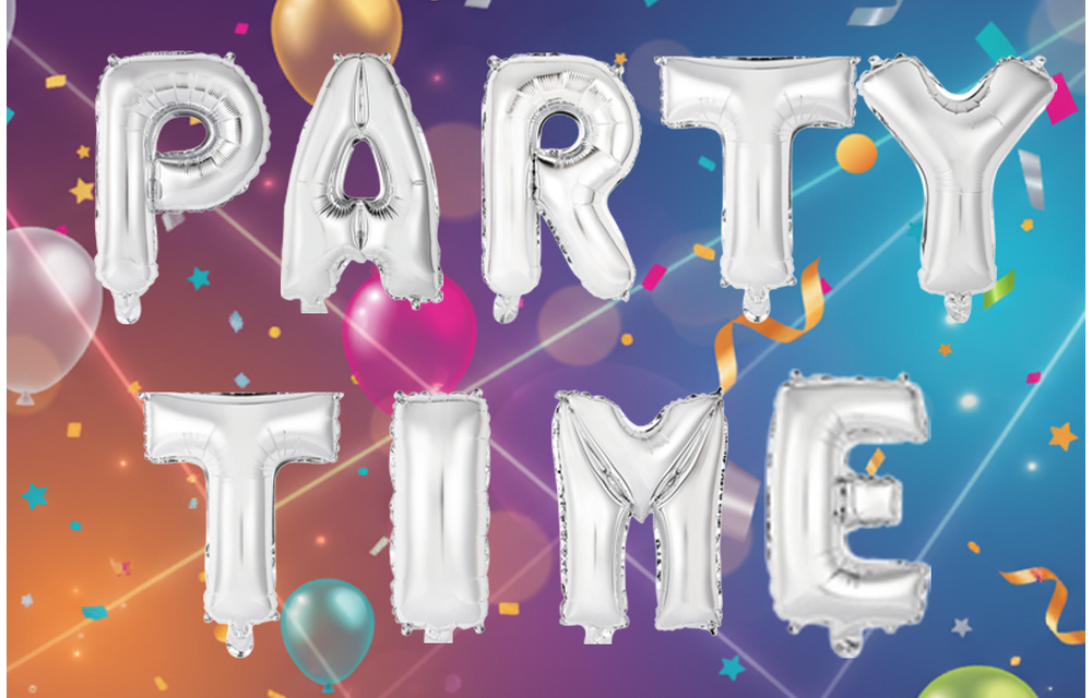 Party Time - Silver - 34cm - Anagram - Selfsealing
