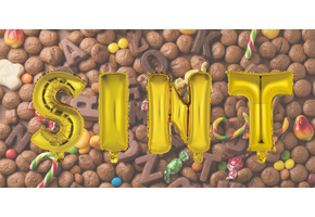 Sint - Gold - 34cm - Anagram - zelfsluitend